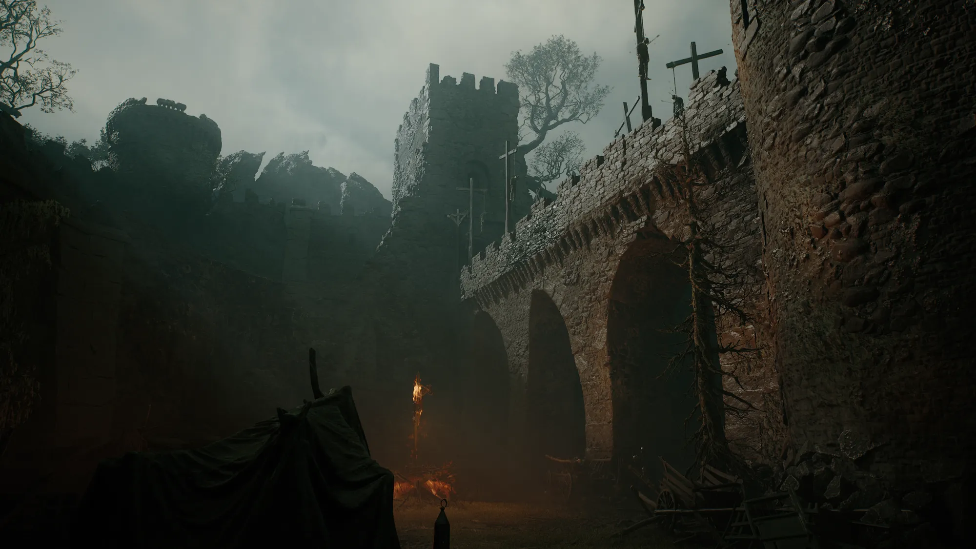 Mortal Shell II ruined stone bridge and fortress